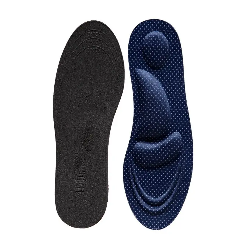 blue 1 пара, летние 4D женские стельки на высоком каблуке, дышащие, дезодорант, пот, утолщение, массаж, амортизатор, спортивные стельки 517D - Цвет: blue
