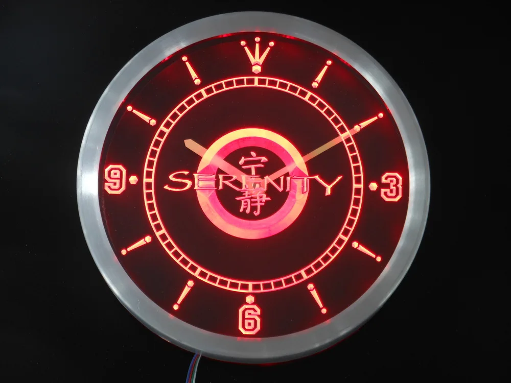 Nc0229 Светлячок Serenity неоновые световые знаки Светодиодные настенные часы|wall clock|led