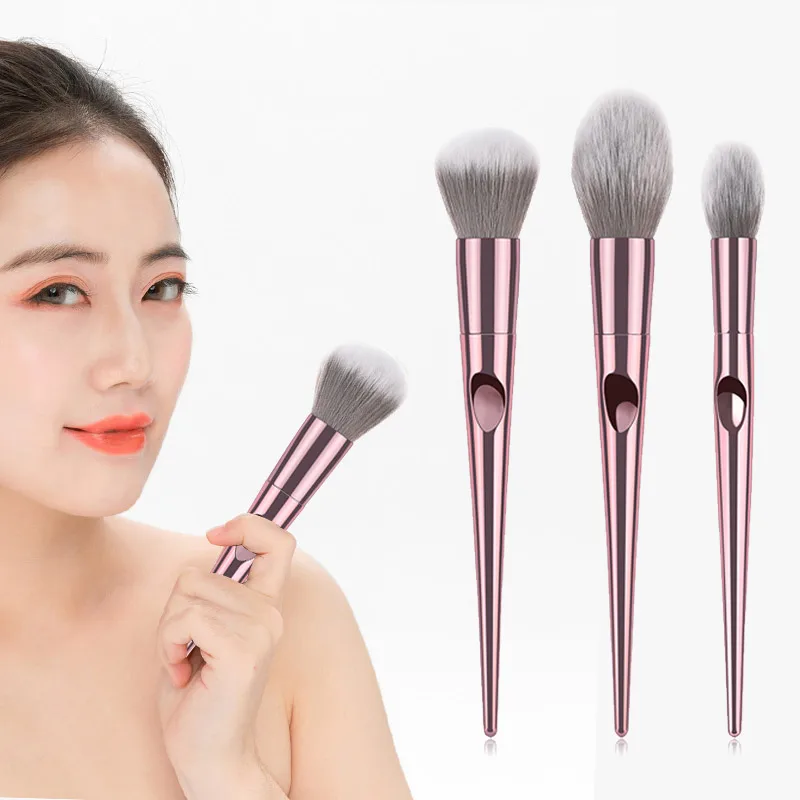 10 шт. набор кистей для макияжа инструментов розовая Золотая косметическая пудра