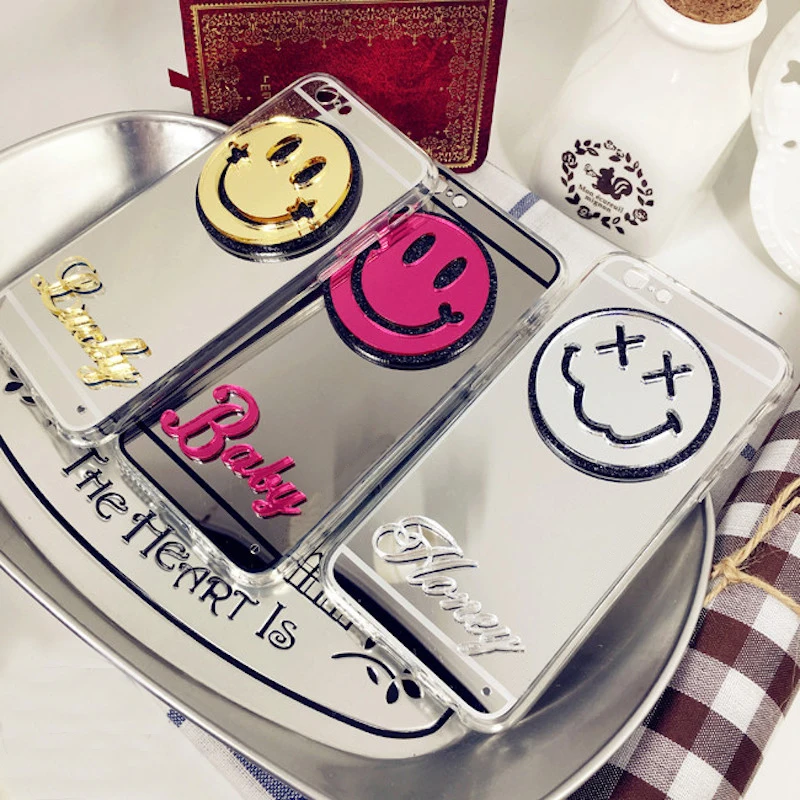 Уникальный заказной надпись на зеркале Smile чехол для телефона OPPO A39 A57 A59S A77 A71 A73 A75S
