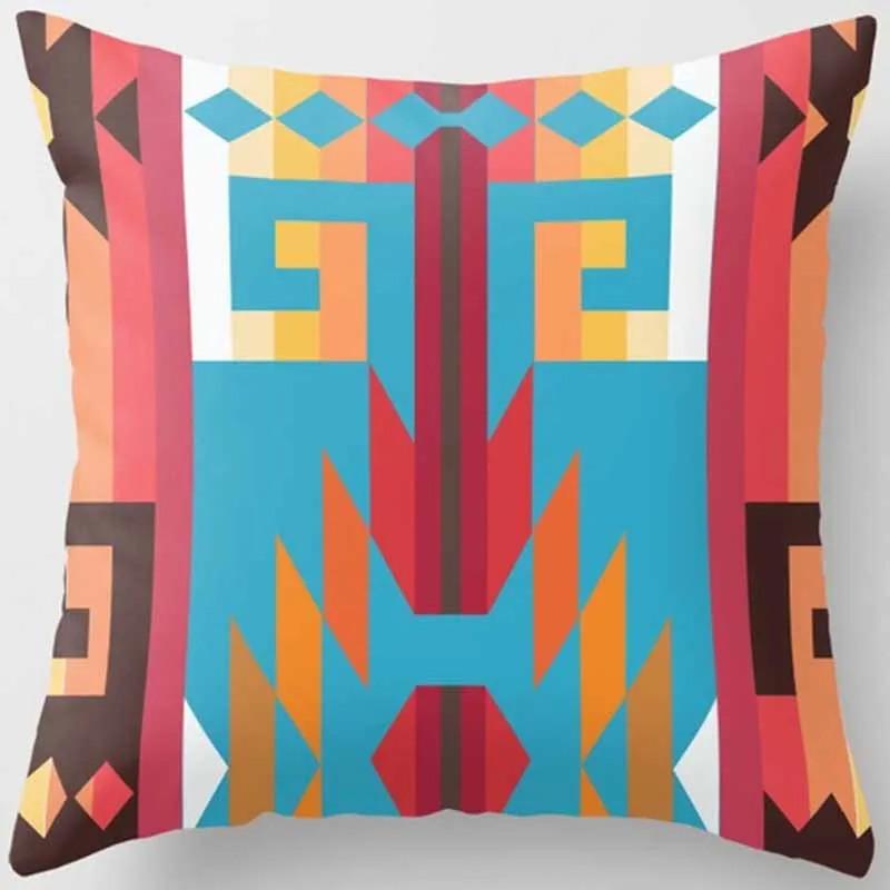

Unicorn beauty color geometry pattern pillow case fashion square polyester pillow cases home creative pillow cover 45*45cm
