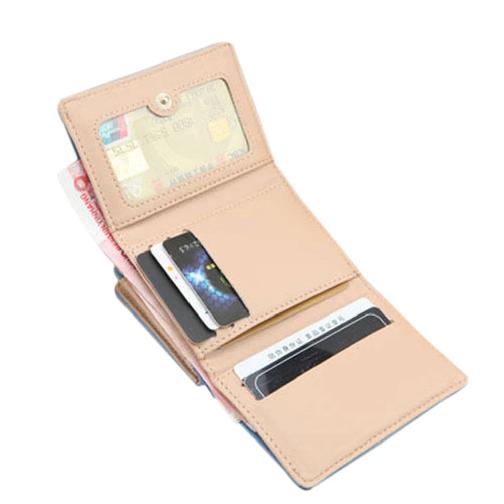 Женский клатч из искусственной кожи кошелек тройного сложения с держателем для