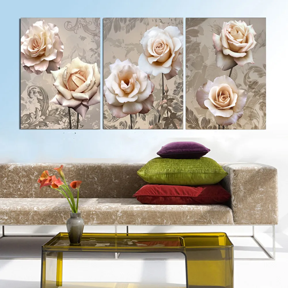 Настенная картина 3 панели современные картины на холсте живопись украшение для