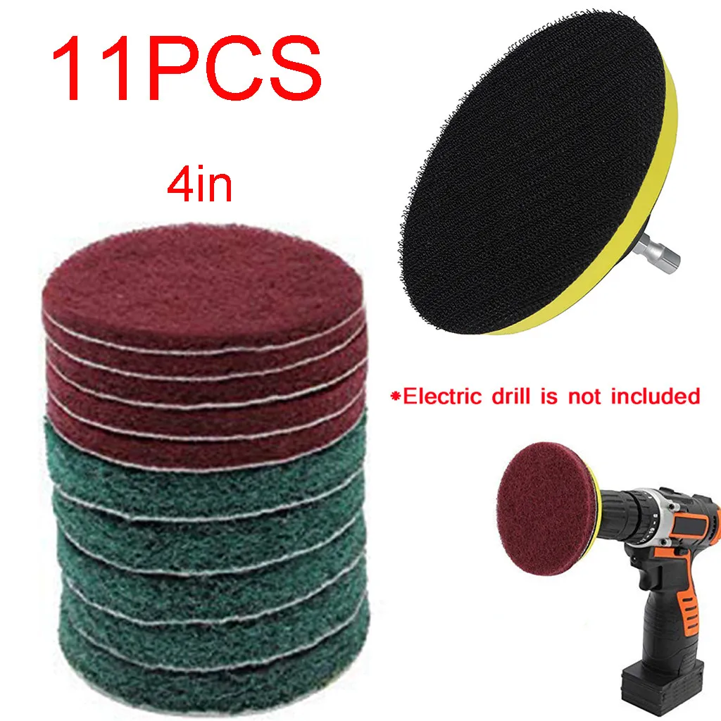 Durable Practical 11 Piece Scrub Power Drill Cleaning Brush Tub Cleaner Combo Tool Kit Perfect for Grout Drop Shipping | Дом и сад