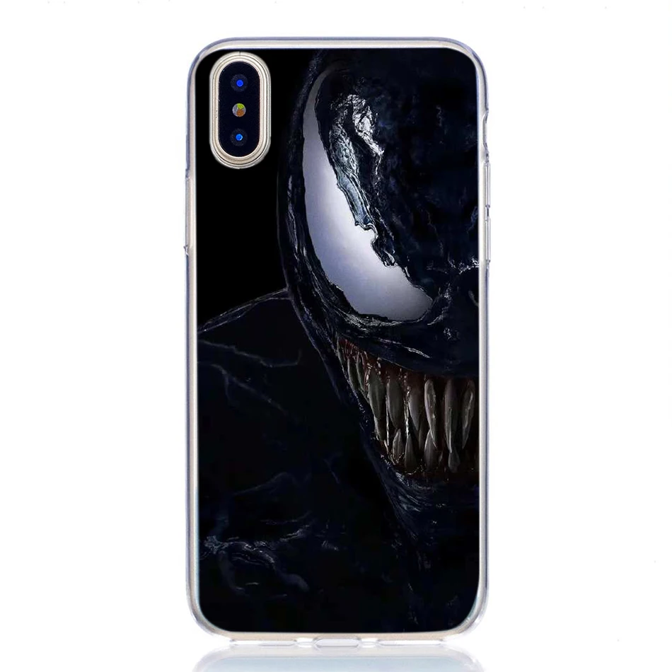 Классный чехол для iphone x xs max xr 7 8 6s 6 plus силиконовый с мультяшным venom avenger