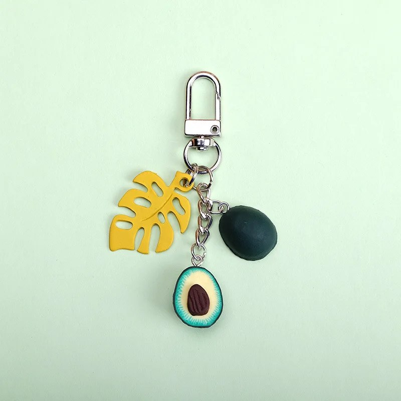 keychain 2 Брелок с фруктами, новинка, имитация авокадо, в форме сердца, брелок, модное ювелирное изделие, подарок для женщин, брелоки, маленький подарок - Color: keychain 2