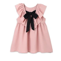 2019 summer fashion toddler dress new cotton sleeveless bowknot princess costume for 2 6t little girl casual dress baby clothing