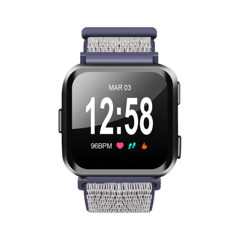 Сменный тканый нейлоновый браслет спортивные часы ремешок для Fitbit Versa смарт