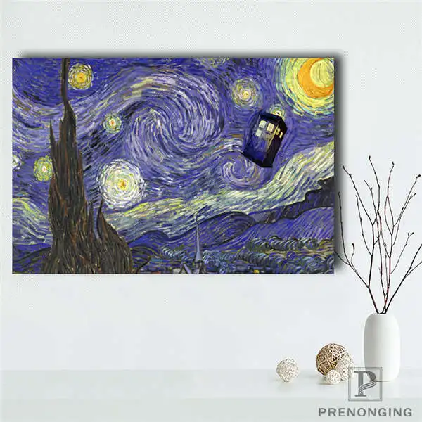 Canvas Poster Холст постер из шелковой ткани Новое поступление Доктор Кто Плакат Индивидуальные тенденции Международный Доктор Кто свернул плакат номер#100114-02 - Цвет: Canvas Poster