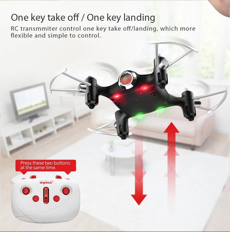 017 SYMA X20 мини Дрон Радиоуправляемый квадрокоптер 2 4G 4CH 6 aixs Gyro RTF с безголовым