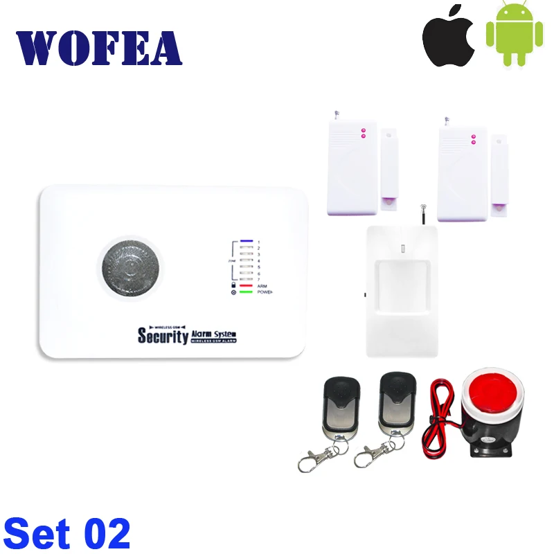 Бесплатная доставка Домашняя Безопасность GSM сигнализация с sms контролем