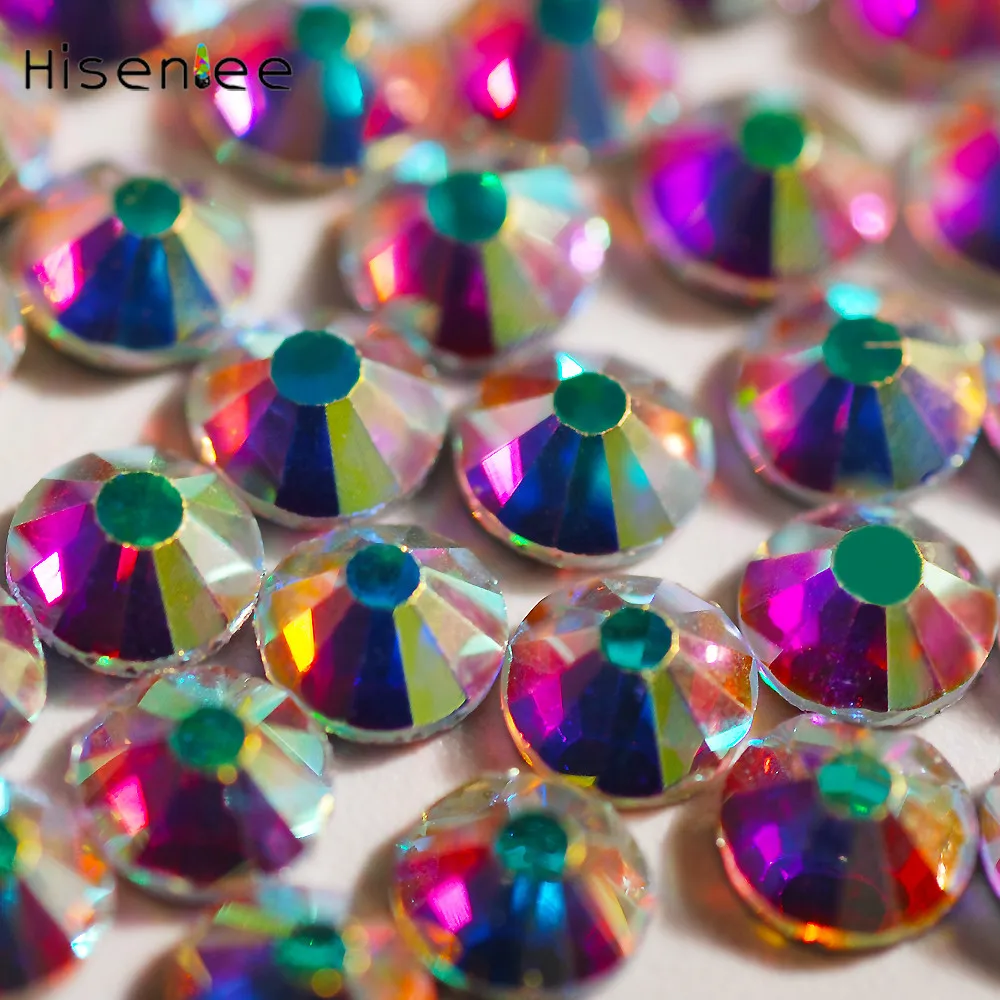 Multi-Size AAAA Crystal AB Hotfix Nail Art Rhinestone 3D Strass Charm Shiny Glass Stone Clothing Handmade Design Decoration Tool | Красота и