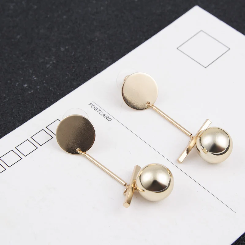 Простые классические Висячие серьги цвета: золотистый серебристый Цвет