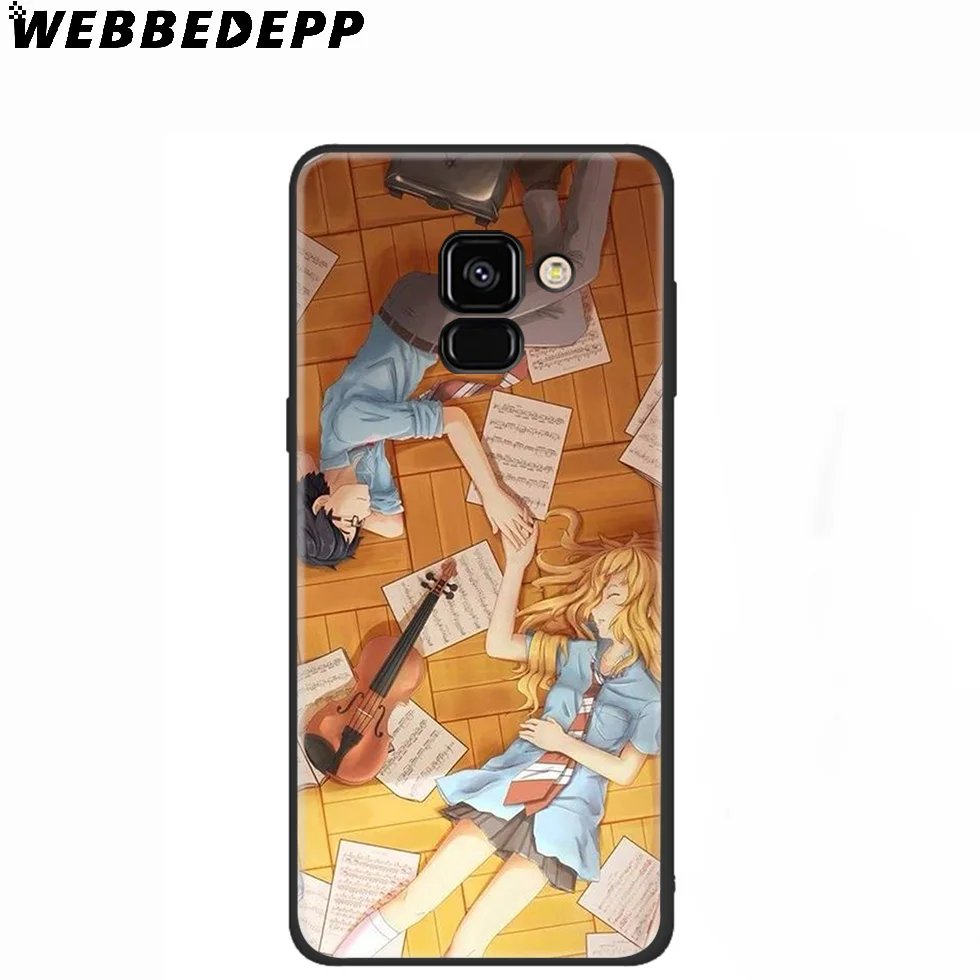 WEBBEDEPP Your lie in April Anime Silicone Case for Samsung Galaxy A3 A5 A6 A7 A8 A9 A10 A20 A30 A40 A50 A70 M10 M20 M30 |