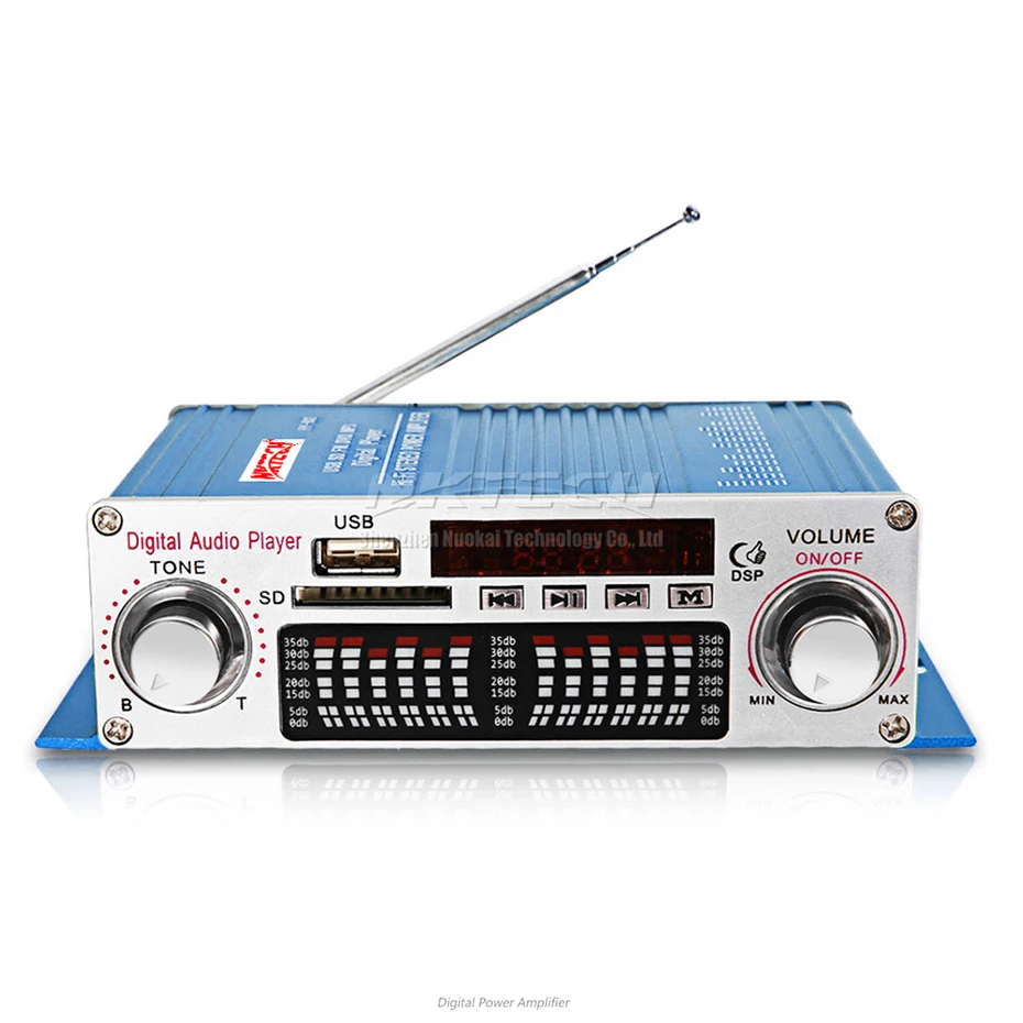 NKTECH HY-602 Автомобильный цифровой плеер аудио усилитель мощности 2CH 20 Вт RMS DSP Hi-Fi стерео TF USB FM DVD MP3 ИК пульт дистанционного управления громкостью звука для дома