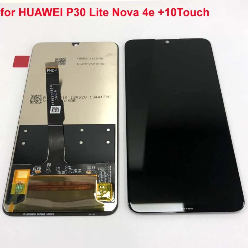 2312*1080 AAA Качество LCD для HUAWEI P30 Lite Lcd экран Nova 4e + рамка MAR LX1M LX2J|Экраны мобильных