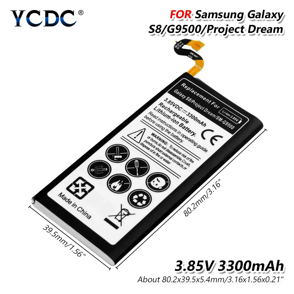Замена батареи С ПЛОСКИМ КАБЕЛЕМ 3,85 V для samsung Galaxy S7 G9300 G930 G930F 3300mAh безопасная литиевая батарея длительного действия