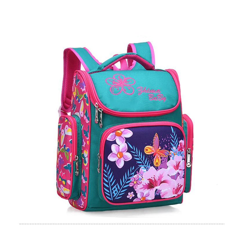 2019 для девочек школьные сумки Принт с цветком детская ортопедическая школьная сумка начальной школы класс 1-5 книга Сумка рюкзак Mochila Infantil