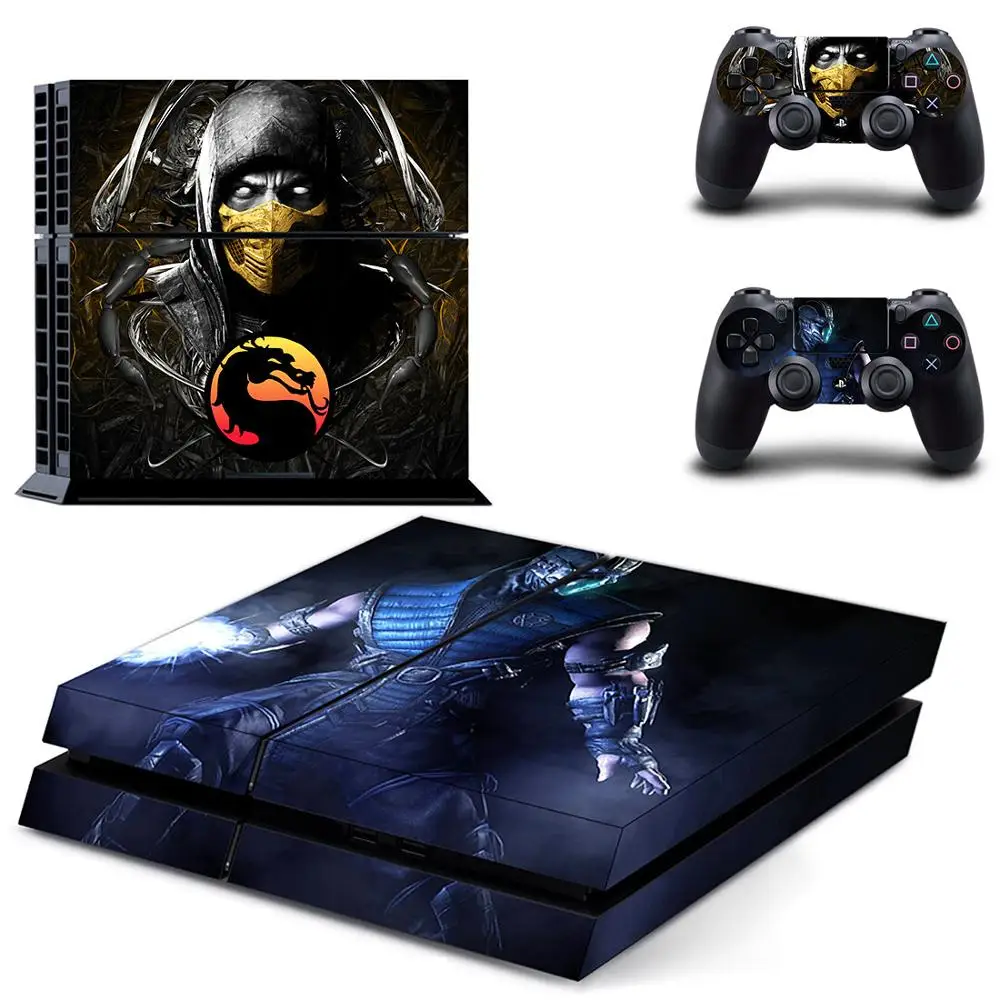 Стикеры Mortal Kombat для консоли Sony PlayStation 4 и 2 чехла контроллеров PS4 виниловые