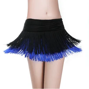 Женская пикантная обувь с бахромой танцы живота набедренный платок морщин талии бахрома латинский танец одежда племенной танец пояс для танцев живота Танцевальный костюм