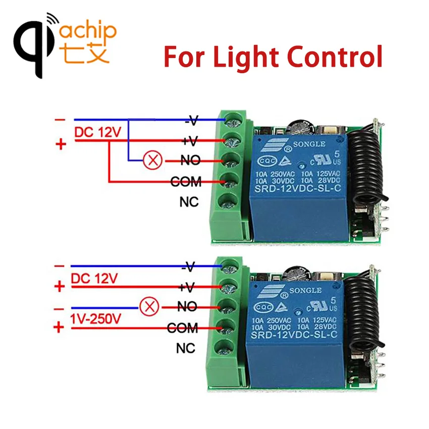 QIACHIP 433 мГц DC 12 В в 1CH беспроводной Дистанционное управление переключатель