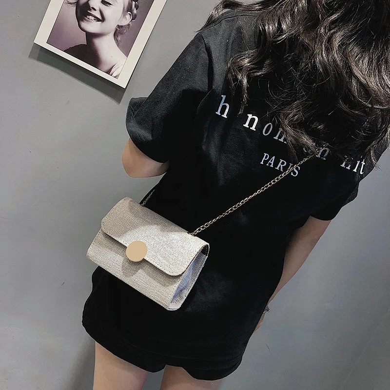 Youda новая льняная Лоскутная посылка модная цепочка украшение сумка-мессенджер