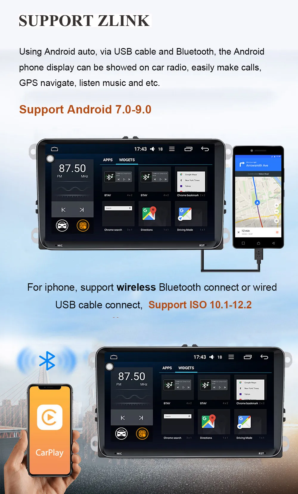 ARKRIGHT 9 ''4+ 64 Гб 2 din автомагнитола аудио стерео для Volkswagen VW Passat B6/B7/CC Golf 5/6 Tiguan Android gps Автомобильный мультимедийный