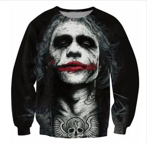 Inked Joker свитшот с татуировкой Джокер Темный рыцарь 3d свитшоты для женщин и мужчин