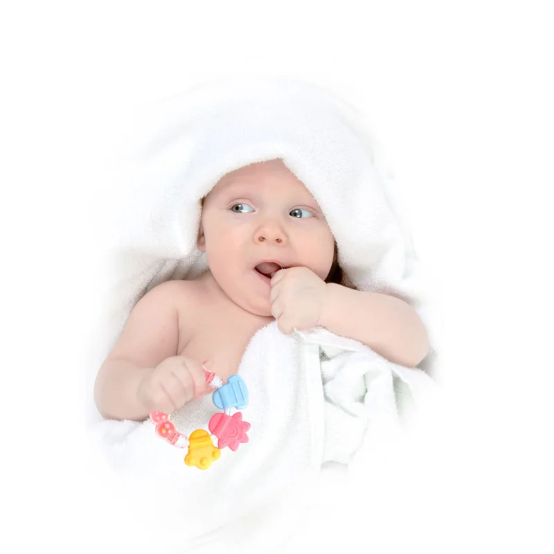 1 шт Детские Прорезыватели для зубов погремушка кольца силиконовый масажер