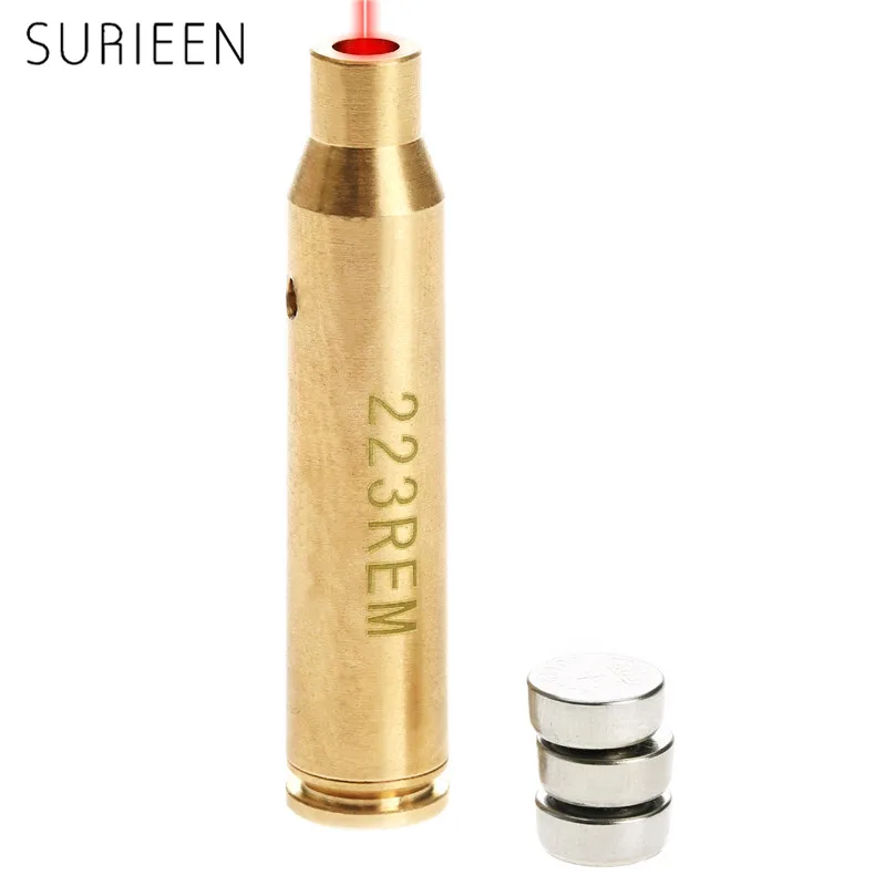 

SURIEEN Hunting Laser Bore Sight 223 REM Laser Red Dot Cartridge Bore Sight Boresighter .223 REM 5.56 Boresight for Rifles Scope