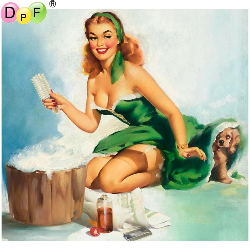 DPF Алмазная вышивка белья женщины алмазная живопись крестиком картина стразы