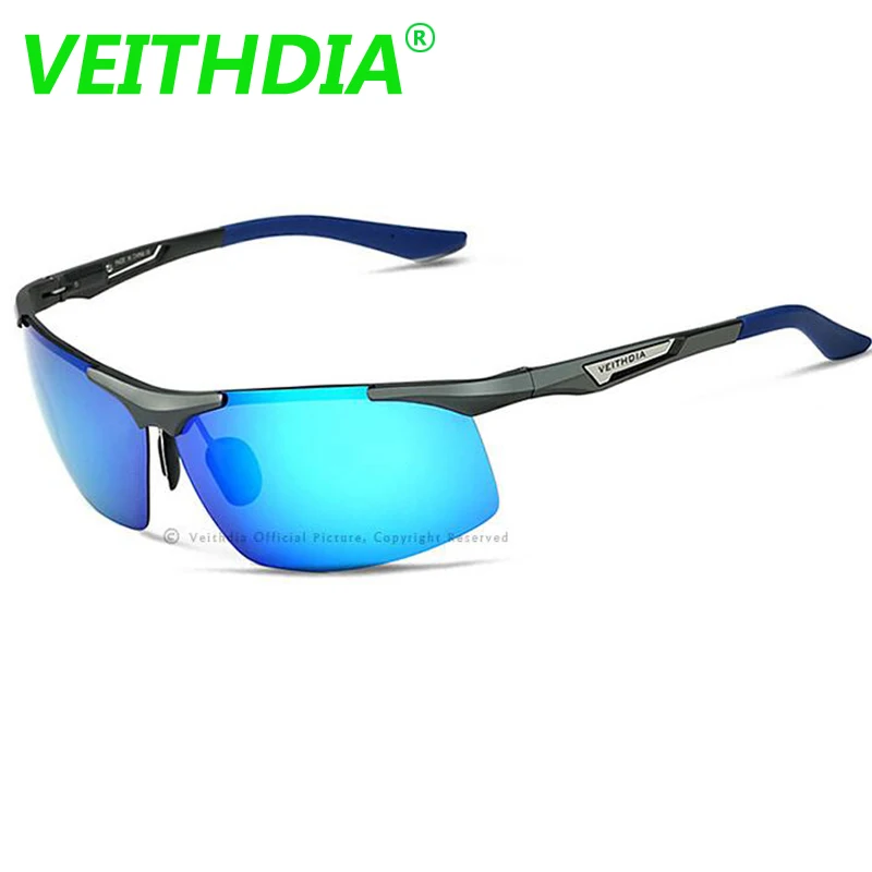 Бренд VEITHDIA оригинал алюминий Магниевый сплав мужские зеркальные очки с