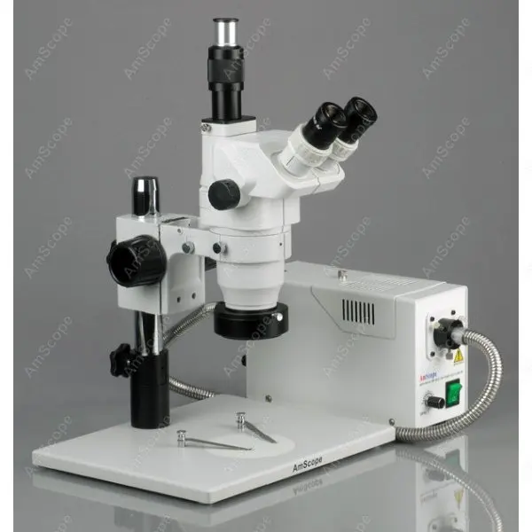 Зум микроскоп AmScope поставки 3.35X 45X стерео зум с волоконно оптическим кольцевым