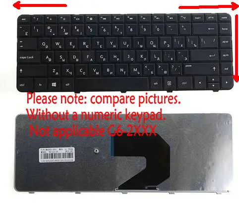 Русская клавиатура для hp павильон G43 G4-1000 G6S G6T G6X G6-1000 Q43 CQ43 CQ43-100 CQ57 G57 430 ру SG-46740-XAA 697530-251