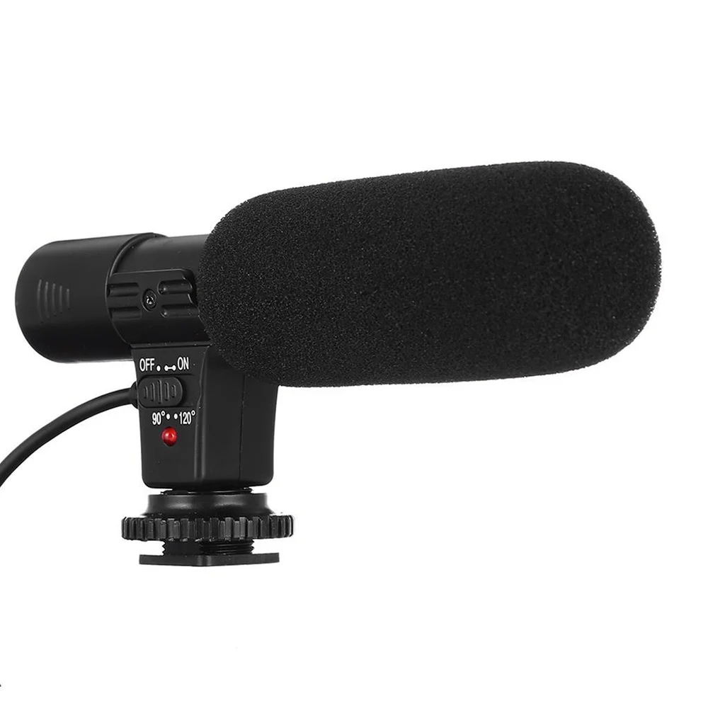 

Microphone Professionnel Condenser SLR Camera DV Stereo Microphone Camera Professional Interview News Recording