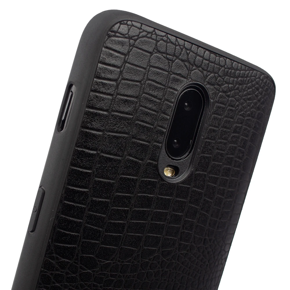 For OnePlus 6T Crocodile Texture Leather Case 1+6T PC Back Cover Shockproof Protection Shells for Fashion Phone |