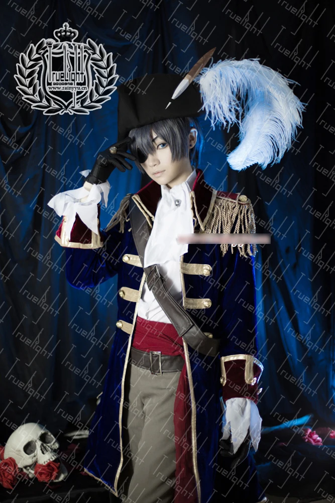 

[Акция] Аниме Kuroshitsuji Black Butler рисунок Ciel Великолепный костюм пирата на Хэллоуин Косплэй костюм вечерние костюм, способный преодолевать Броды ...