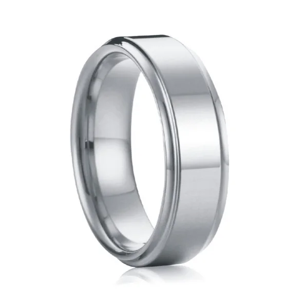 Классический ручной работы на заказ 8 мм высокополированный серебристый цвет