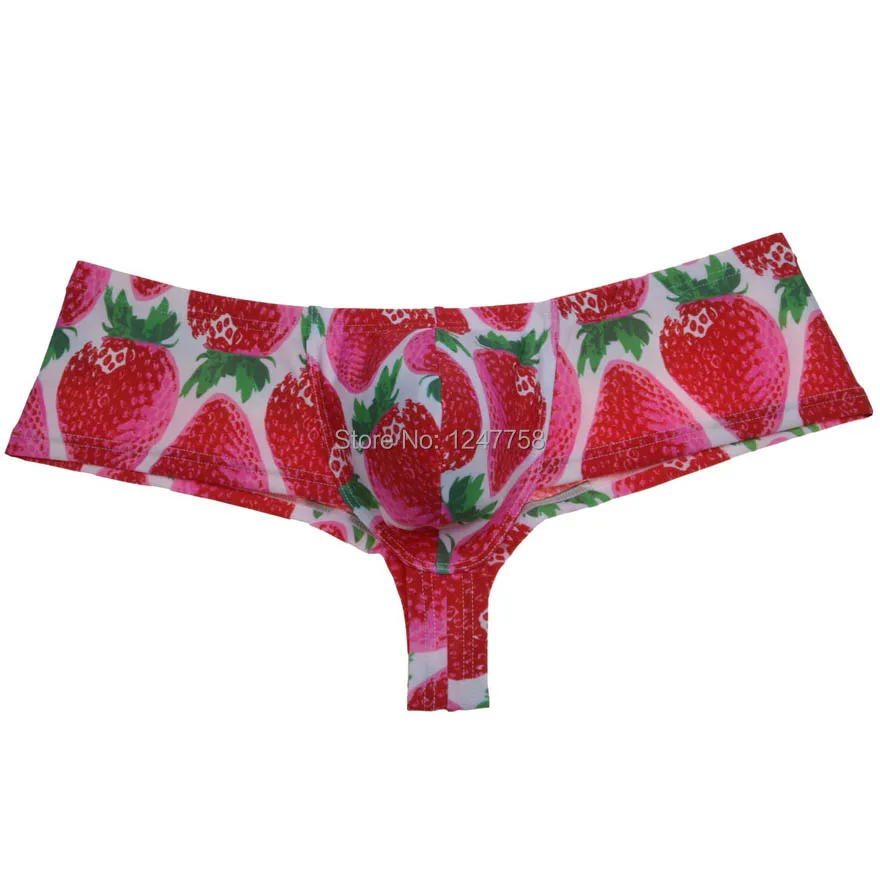 Мужское нижнее белье с мультяшным принтом цветные микро боксеры мягкое бикини