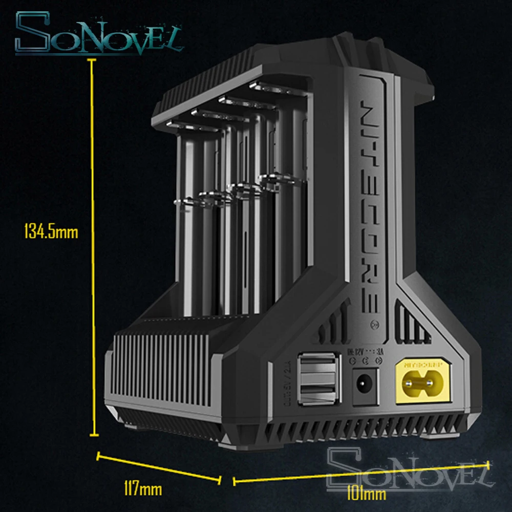NITECORE Intellicharge I8 eight Bays зарядное устройство Li Ion 18650 14500 16340 26650 AAA AA автоматически