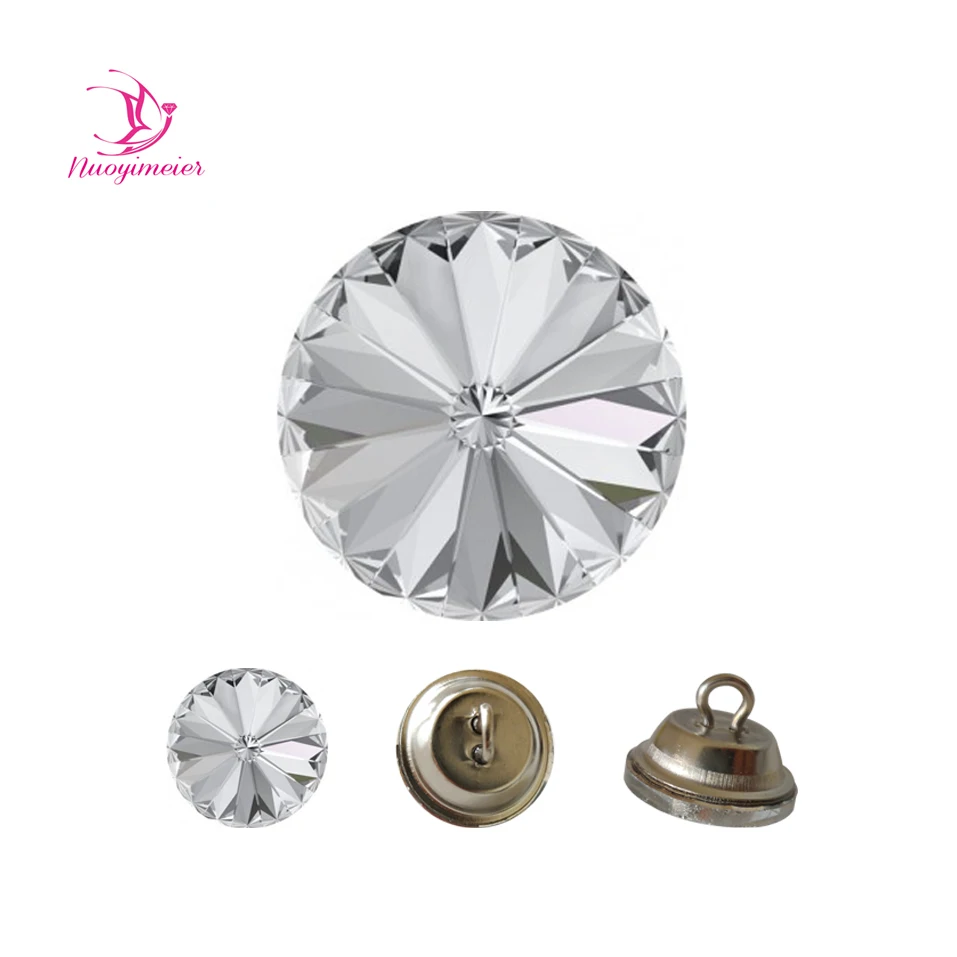 

Super Glitter Clear Sewn Rhinestones Buttons DIY Home Accessories Crystal Glass Buckle For Sofa Garment Decoration