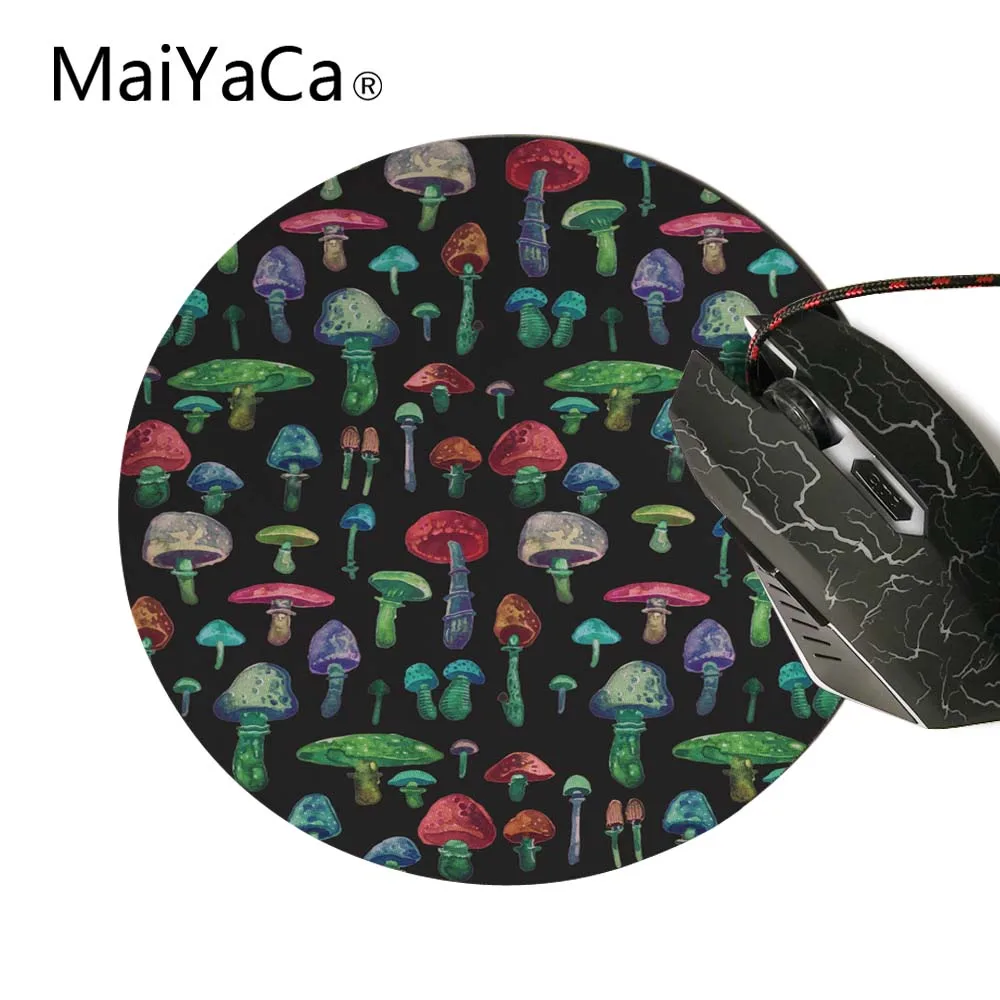 MaiYaCa круглый коврик для мыши милые кактусы в горшках кактус и грибы настроить свой собственный образ хорошее качество Противоскользящие коврики для стола - Цвет: 22X22CM