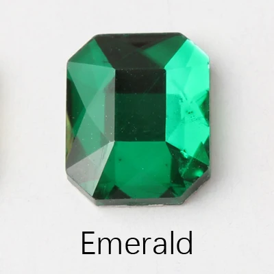Emerald Горячая Распродажа Re-восьмиугольник 8х10мм, Нейл-арт, Стразы 11 цветов красивые стразы crystal Stone 30/100 шт для 3D украшение для ногтей - Цвет: Emerald
