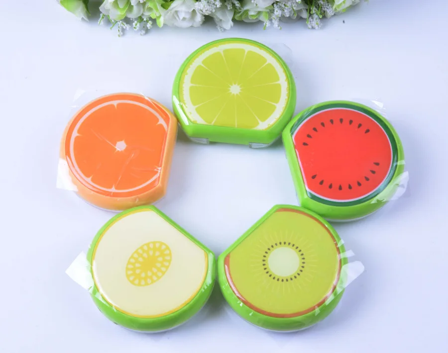LIUSVENTINA милый фруктовый арбуз оранжевый Kiwi Kiwifruit 5 типов футляр для контактных линз