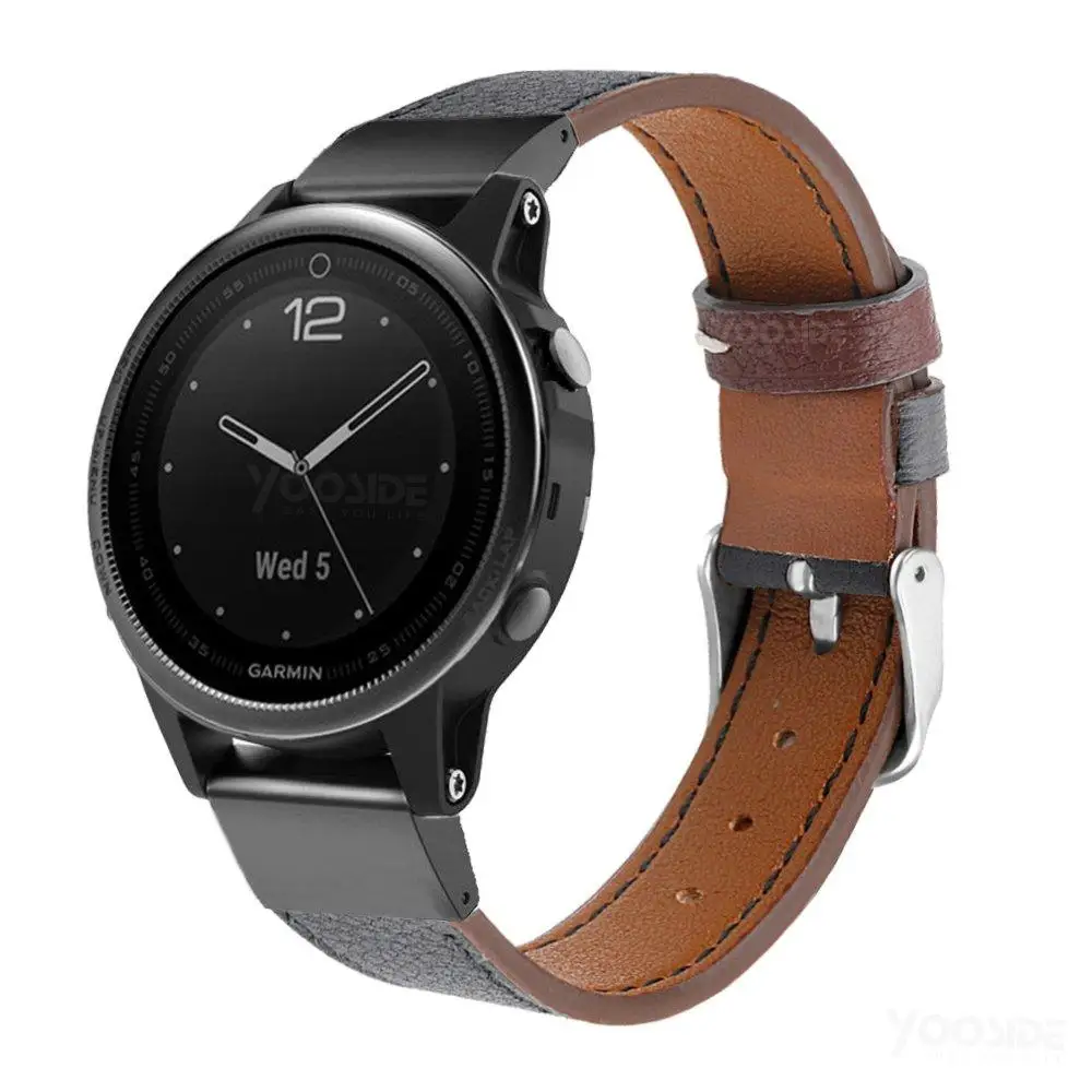 Fenix 6S кожаный женский браслет 20 мм QuickFit классический ремешок из натуральной кожи для часов Garmin Fenix 5S/Fenix 5S Plus