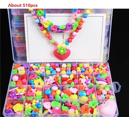 tiantiangongzhu Детские креативные DIY бусины игрушка со всем набором аксессуаров/Дети Девочки ручной работы художественные Развивающие игрушки для рукоделия для подарков и подарков - Цвет: tiantiangongzhu