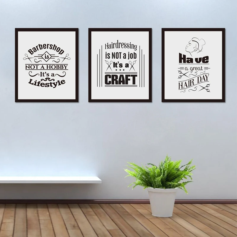 Забавный барбершоп постеры холст картины отличный день волос парикмахерский
