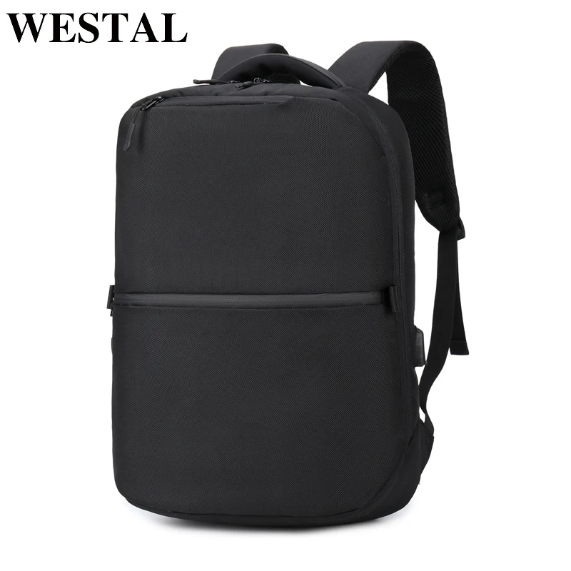 WESTAL мужской рюкзак из ткани Оксфорд дорожный для ноутбука мужчин бизнес сумка A4