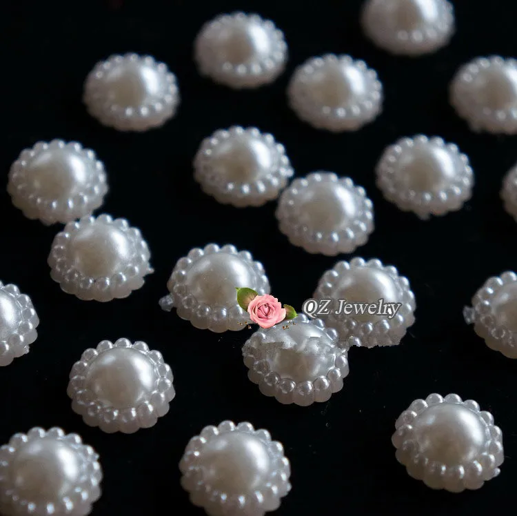 Популярная плоская спина кабошон имитация пластика ABS жемчужные бусины