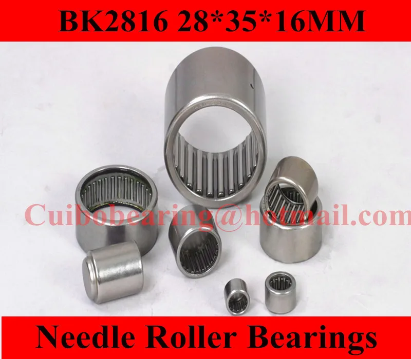 

Free shipping 10PCS BK2816 Drawn cup Needle roller bearings the size of 28*35*16mm